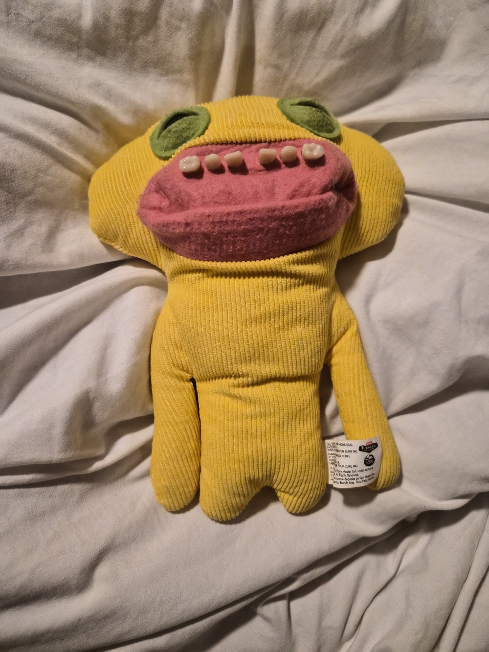 Rare Collector Fuggler Funny Ugly Monster Yellow Corduroy Plush Toy ZURU 2024